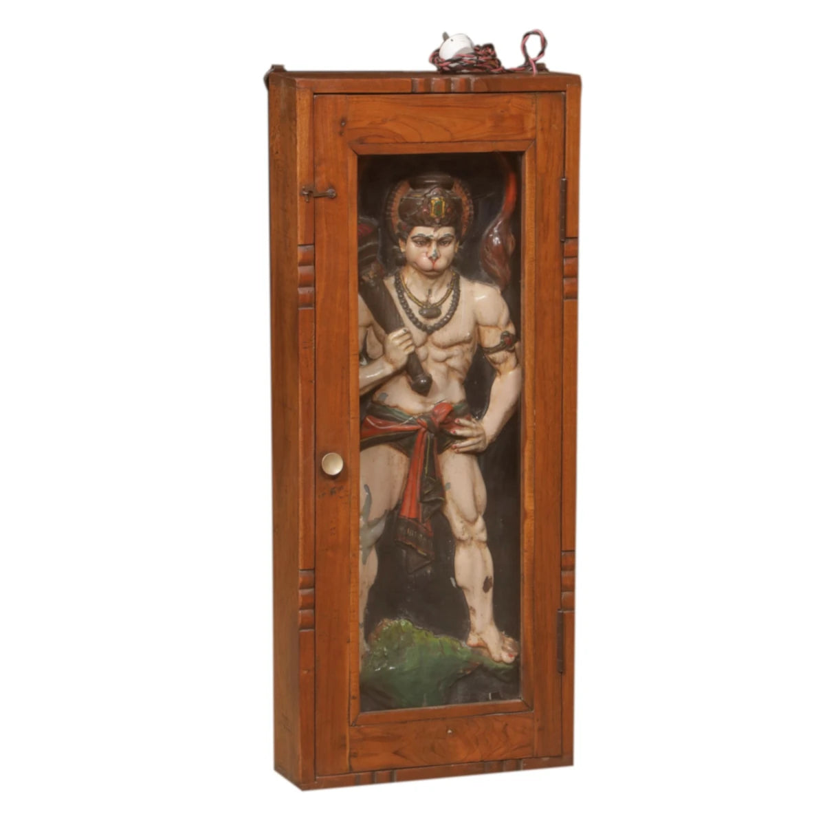 Teak Cabinet with God Statue: Available at City Home PDX