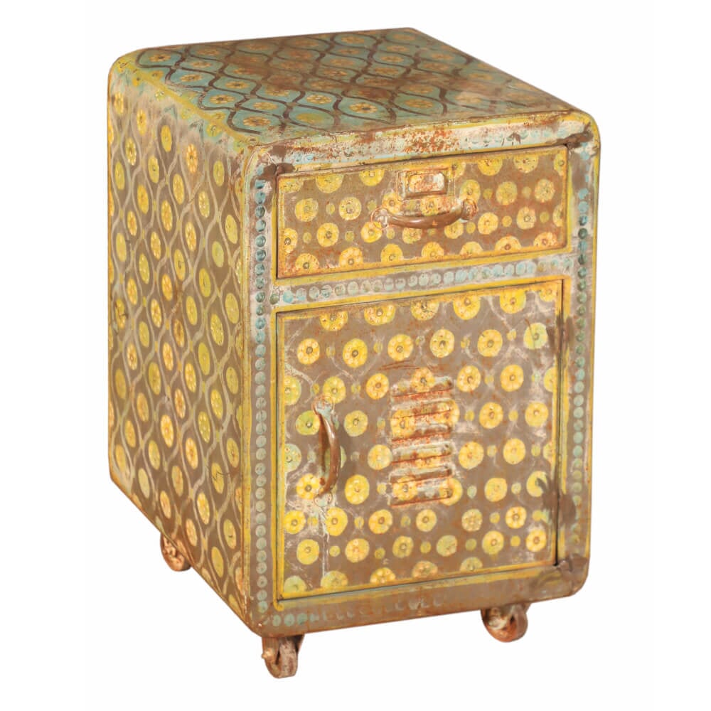 Painted Iron Cabinet - shop unique vintage furniture and decor at City Home