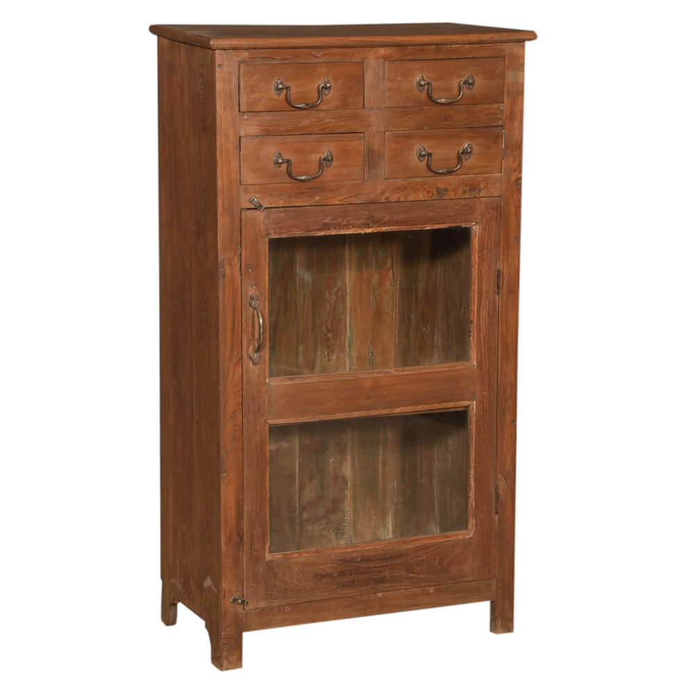 Teak Cabinet with Glass - shop vintage furniture at the City Home heritage market