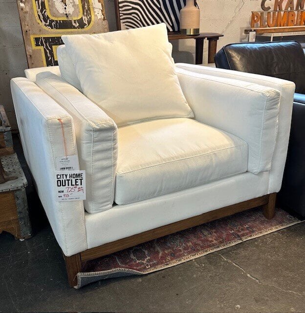 Kelsey Arm Chair - part of the Kelsey Collection. Shown here in white.