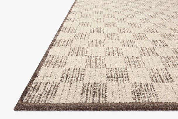 Brigette Romanek × Loloi Knox Rug in Ivory/Mocha: Pile Height View