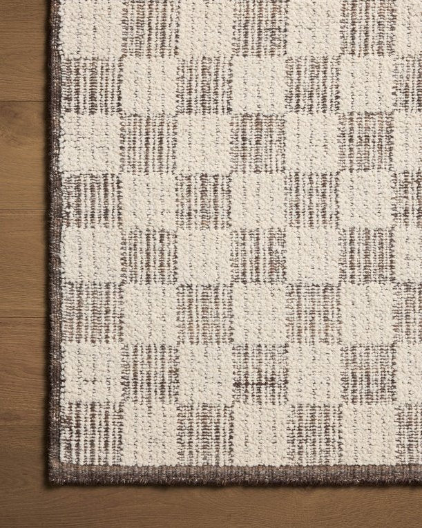 Brigette Romanek × Loloi Knox Rug in Ivory/Mocha: Product Corner View
