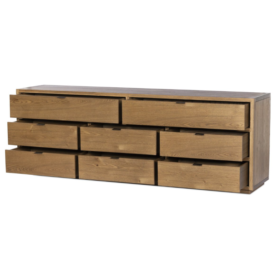 Kodo 8 Drawer Dresser: Open Drawers Product View