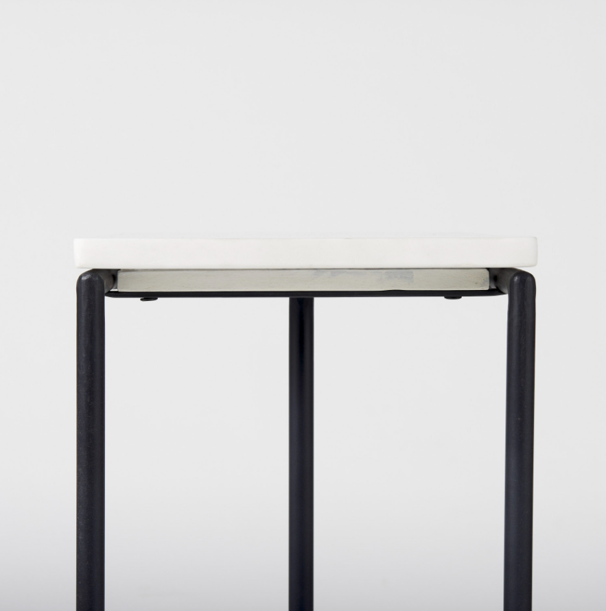 Kyra C Shape End Table: Up-Close Front Product View