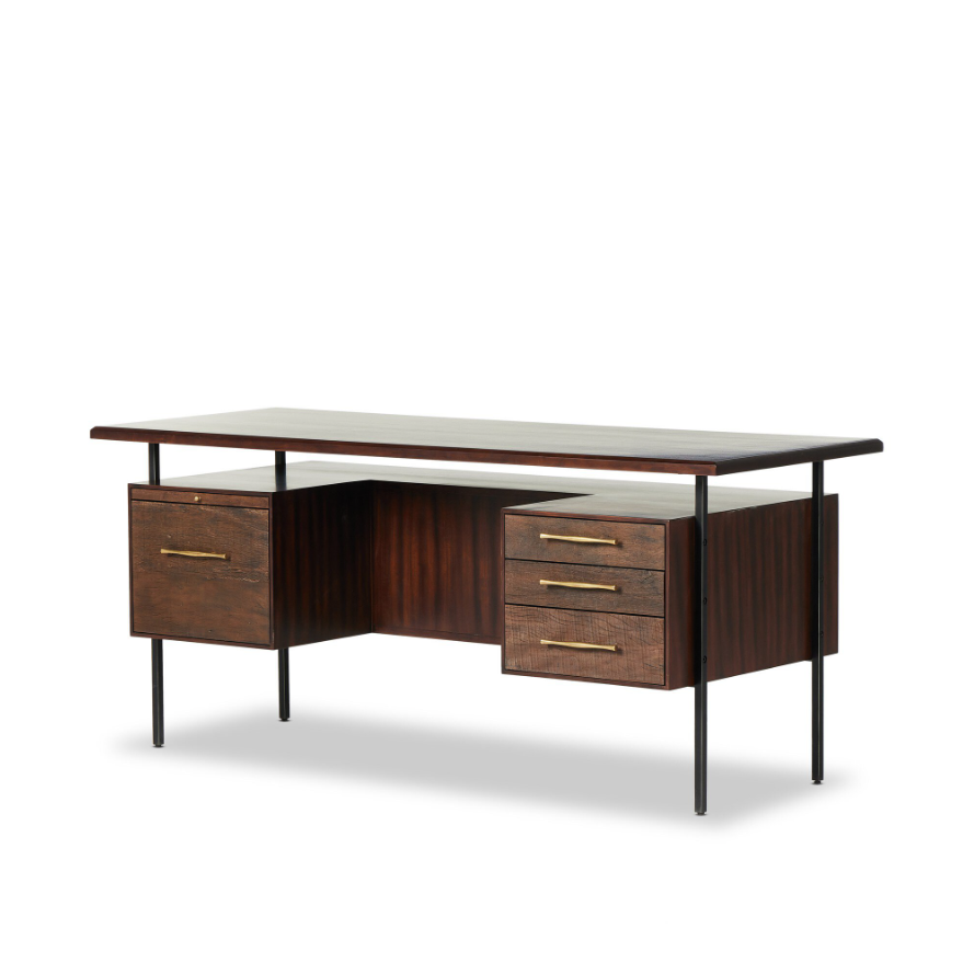 Lauren Desk-Natural Peroba: Product View