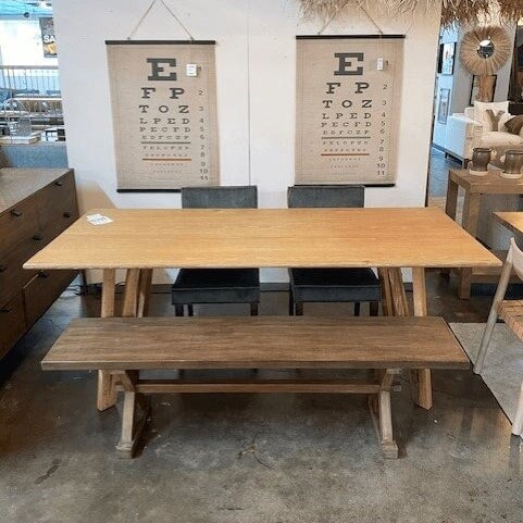 Leah Dining Table - styled with wall hangings in the City Home Outlet