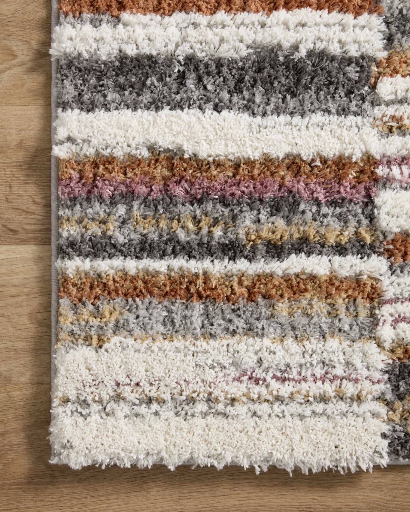 Levitt Rug in Ivory/Sunset: Product Corner View