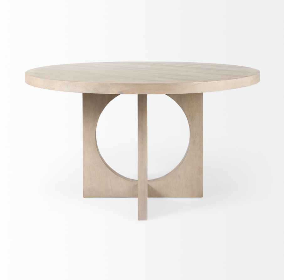 Liesl Circular Top Dining Table-Gray: Available at City Home PDX