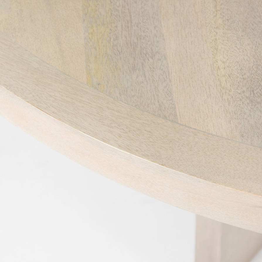 Liesl Circular Top Dining Table-Gray: Product Corner View