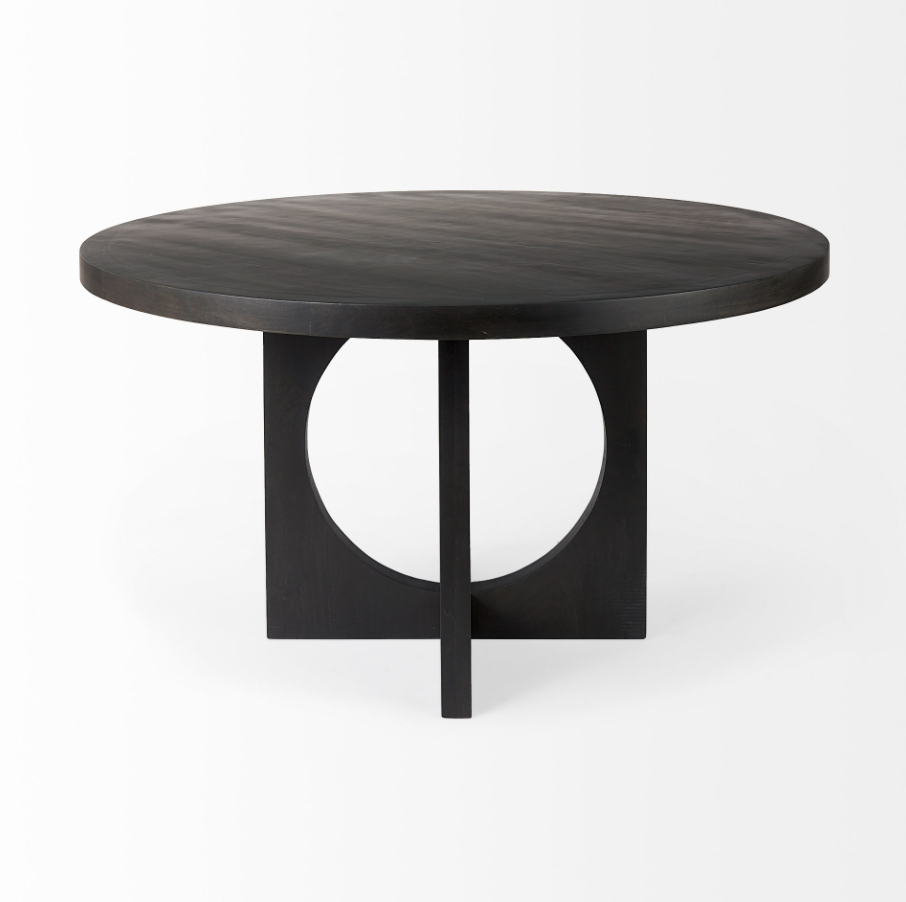 Liesl Circular Top Dining Table-Dark Brown: Available at City Home PDX