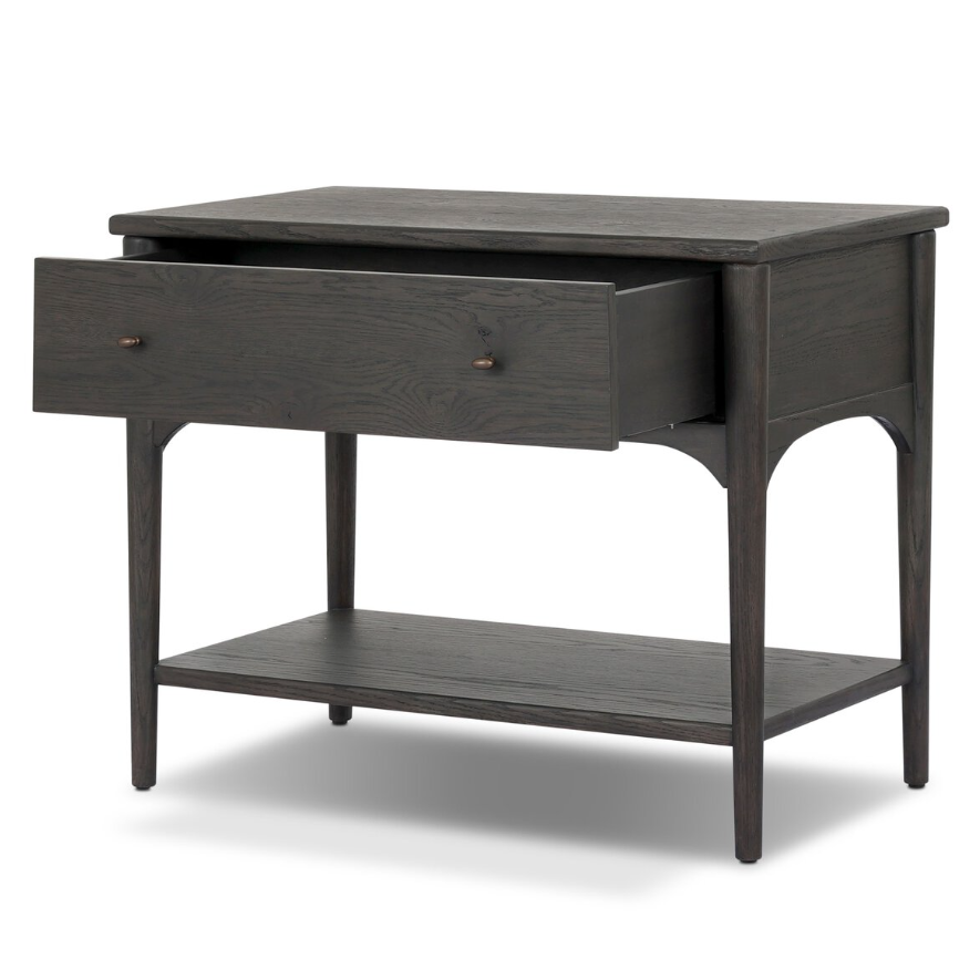 Amber Lewis X Four Hands Lizzy Nightstand: Open Drawer Product View
