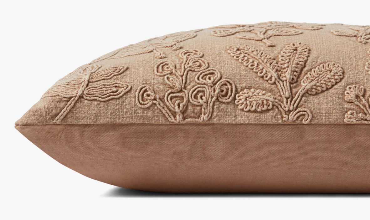 Magnolia Home By Joanna Gaines X Loloi Louise Pillow: Up-Close Product Side View