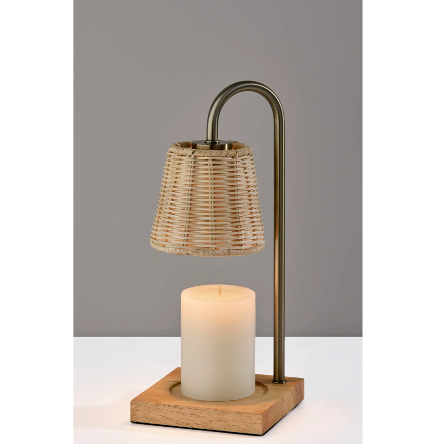 Lucian Candlewarmer Lamp: Light-On Light with Candle Product View