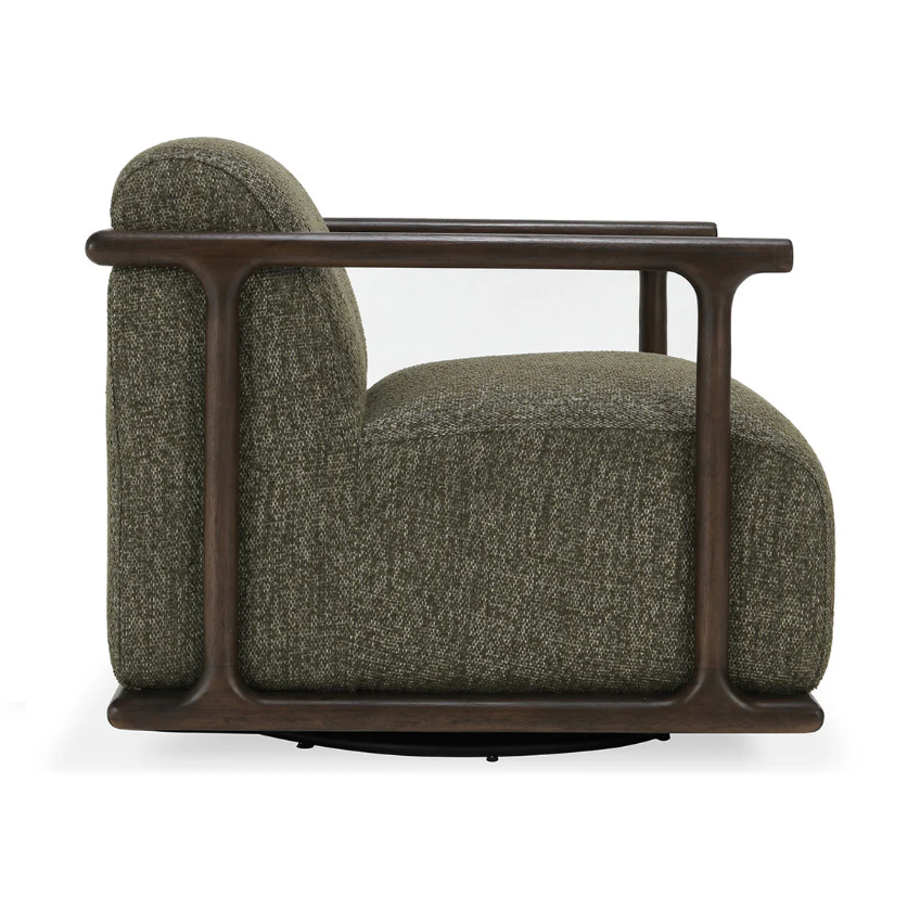 Lucia Swivel Accent Chair: Product Side View