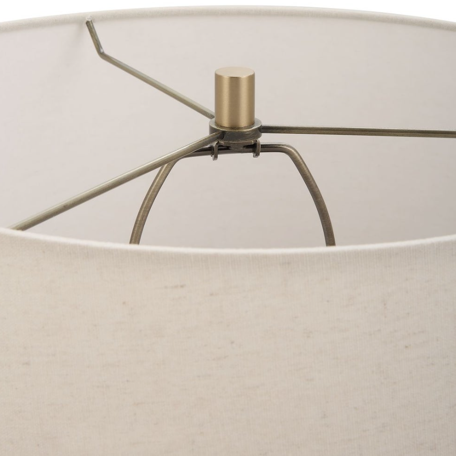 Lunia Table Lamp: Antique Brushed Brass Hardware View