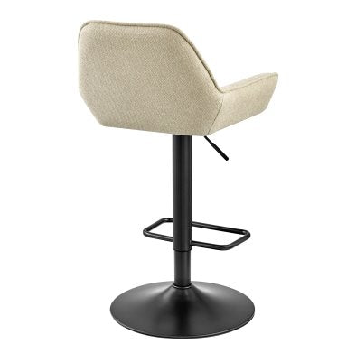Luther Swivel Gaslift Bar Stool-Strata Cream: Product Quarter View