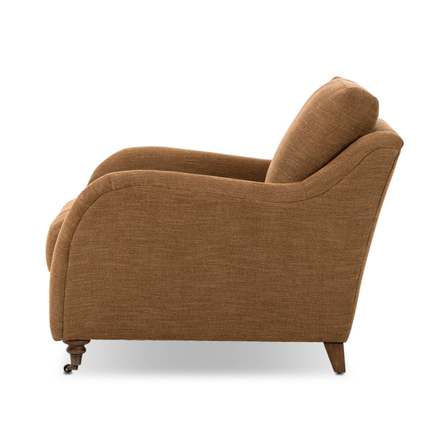 Amber Lewis X Four Hands Lynne Chair-Laughlin Ochre: Product Side View
