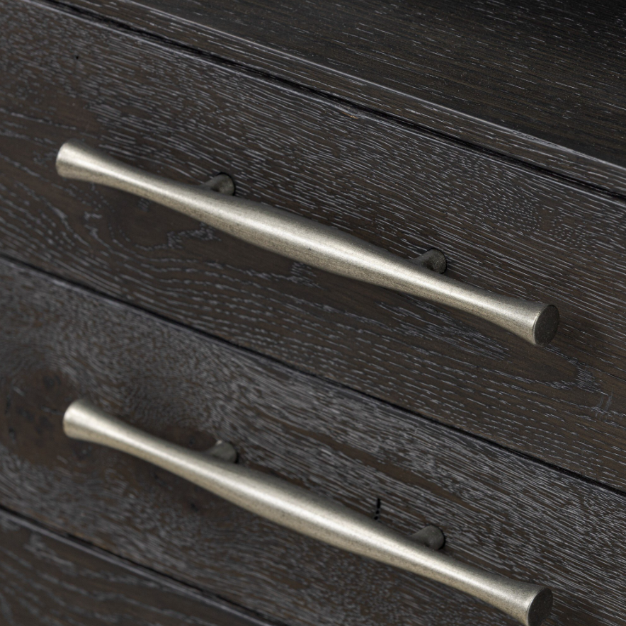 Lauren Desk-Charcoal Oak Resawn Veneer: Product Hardware View