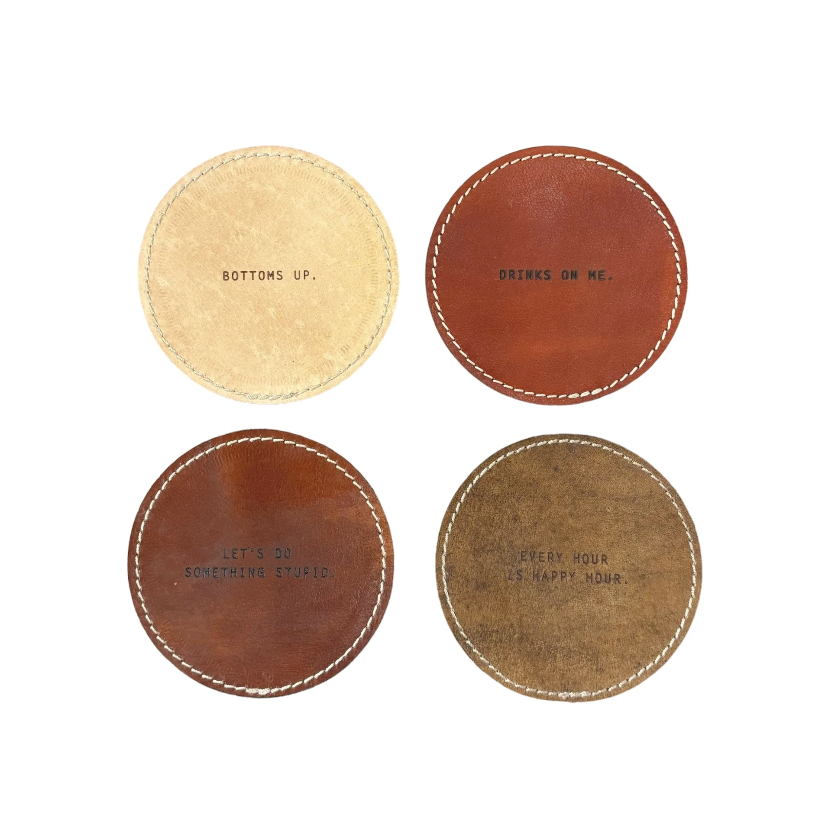 Leather Coasters: Available at City Home PDX