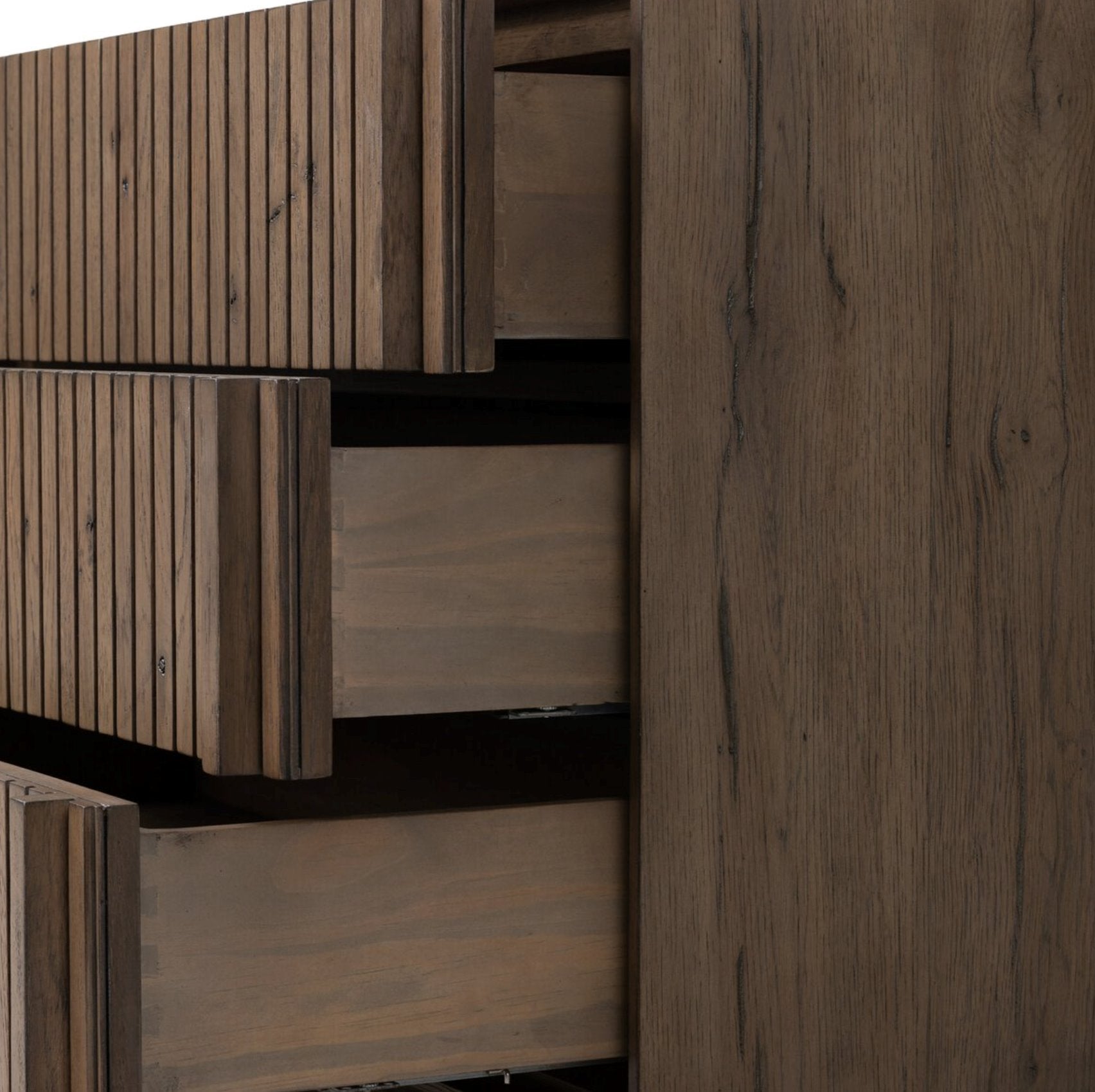 Leo Nightstand: Undermount Drawer Glides View