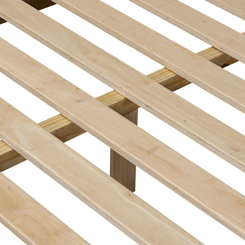 Leo Bed-Queen-Rustic Light Natural Oak: Product Slats View