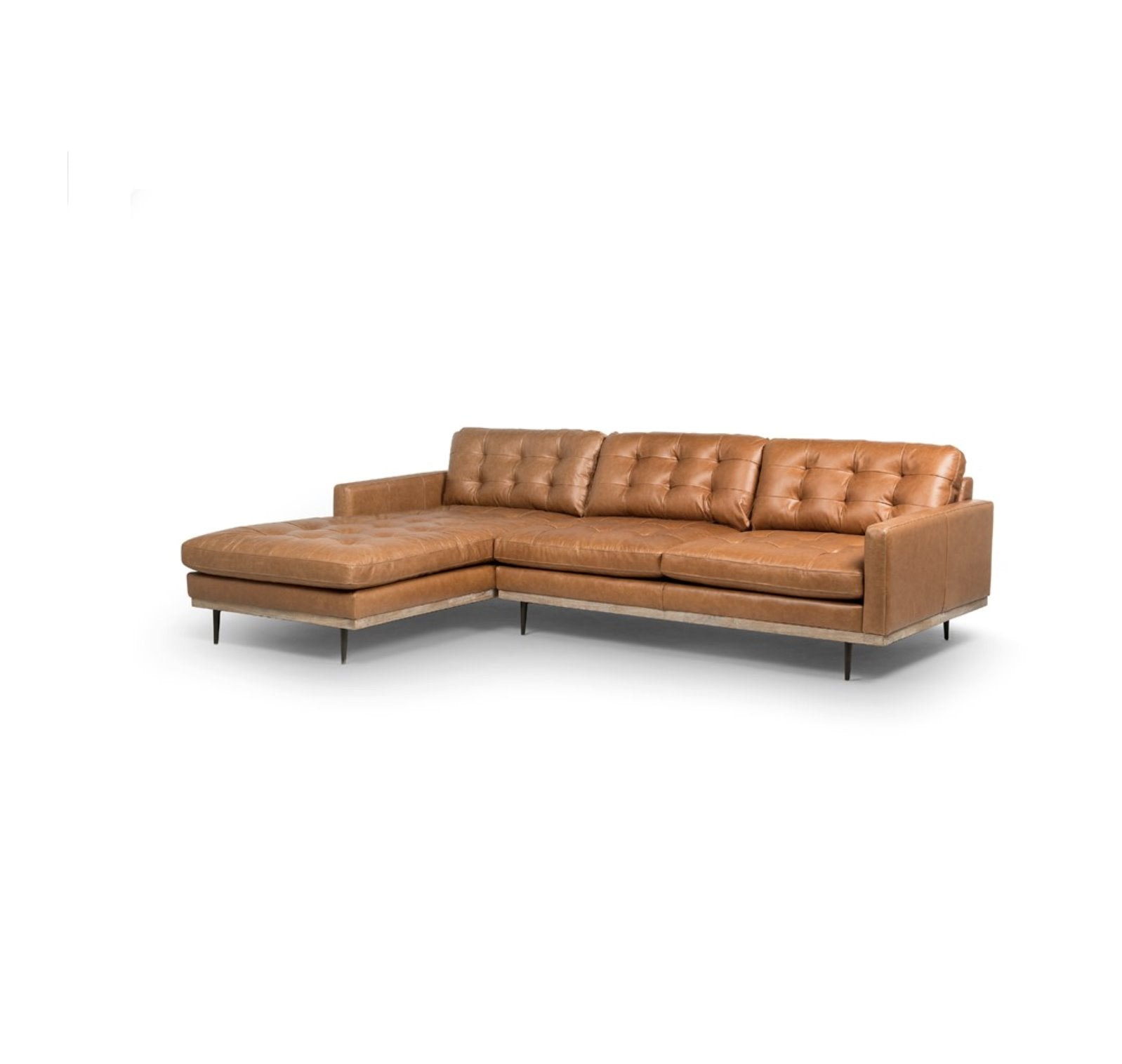 Lexi 2 Piece Leather Sectional with Left Chaise: Available at City Home PDX