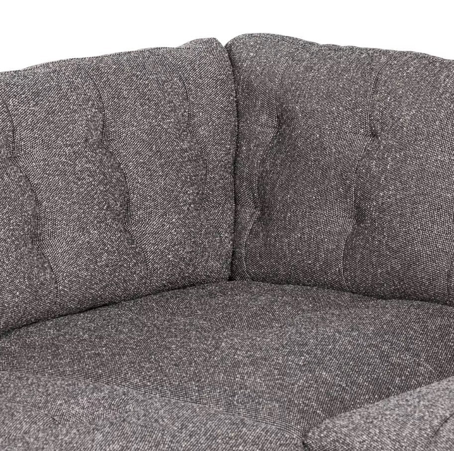 Lexi 3 Piece Sectional in Capri Ebony: Up-Close Product View