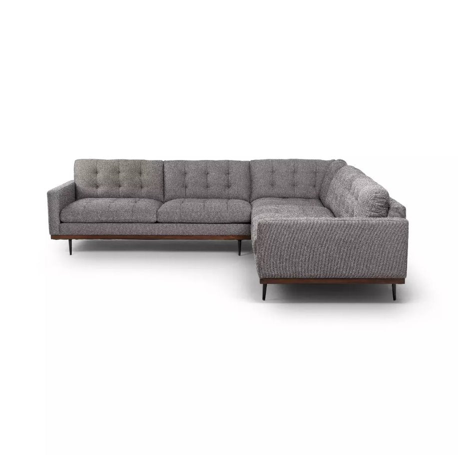 Lexi 3 Piece Sectional in Capri Ebony: Product View