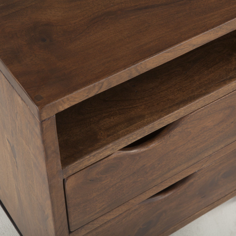 London Loft Wood Nightstand: Up-Close Product View
