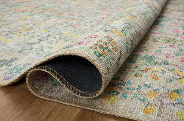 Rifle Paper Co. X Loloi Maison Rug in Grove Khaki: Product Folded View