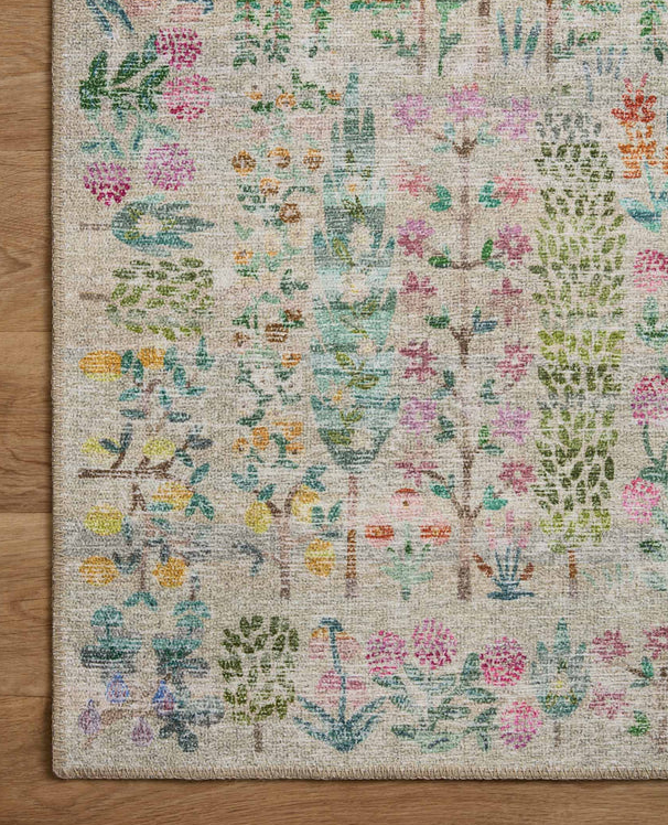 Rifle Paper Co. X Loloi Maison Rug in Grove Khaki: Pattern View