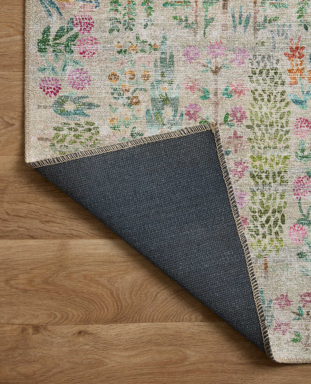 Rifle Paper Co. X Loloi Maison Rug in Grove Khaki: Product Backing View