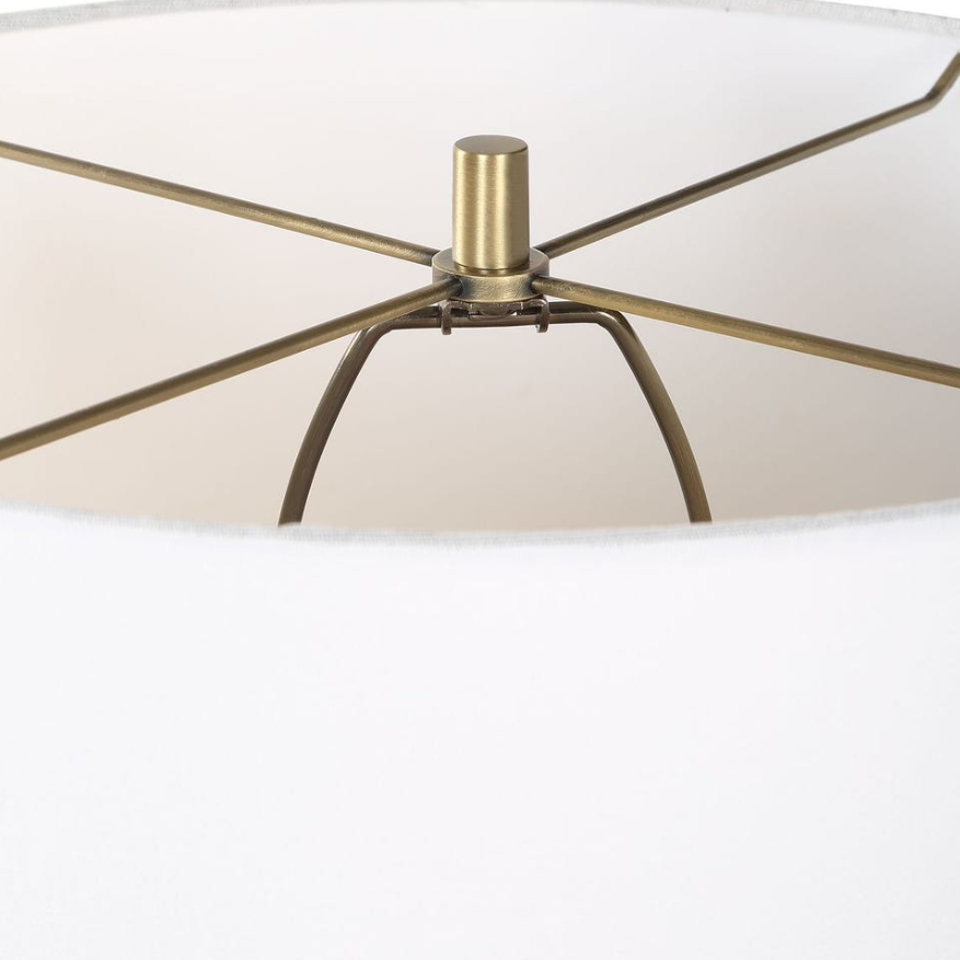 Malcura Table Lamp: Brass-Plated Details View