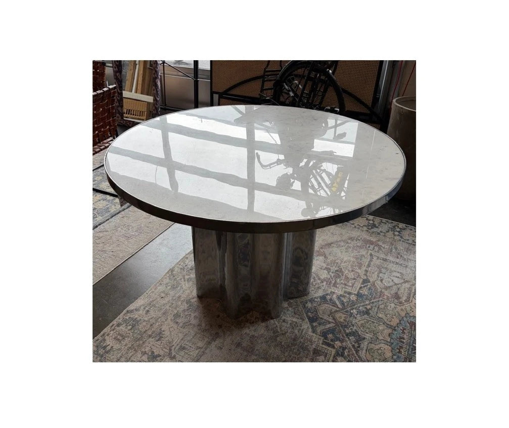 Marble Chrome 48" Table: Available at City Home PDX Outlet