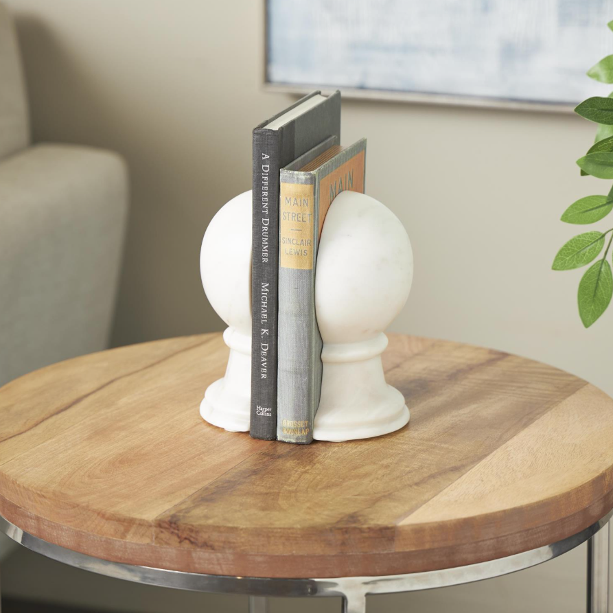 Marble Globe Bookends: Product Style View