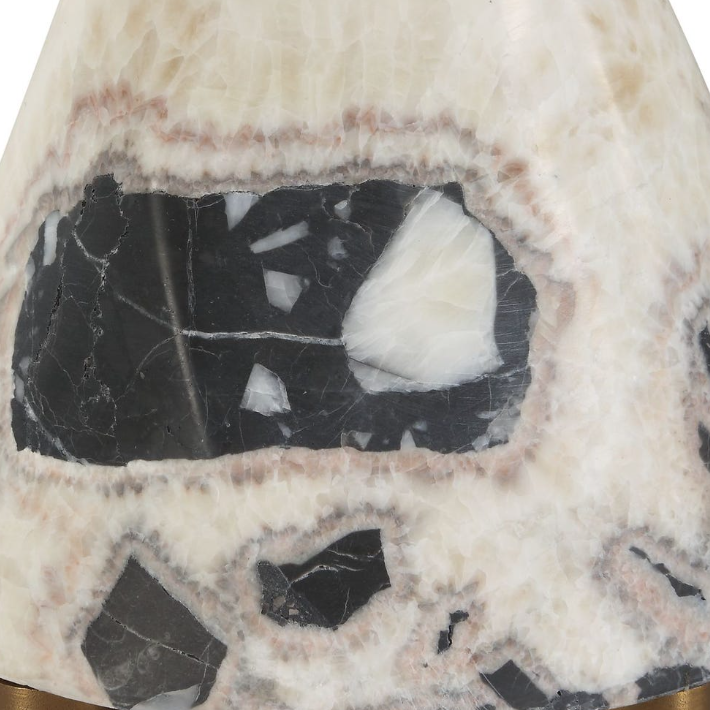 Marcela Buffet Lamp: Up-Close Panda Marble View