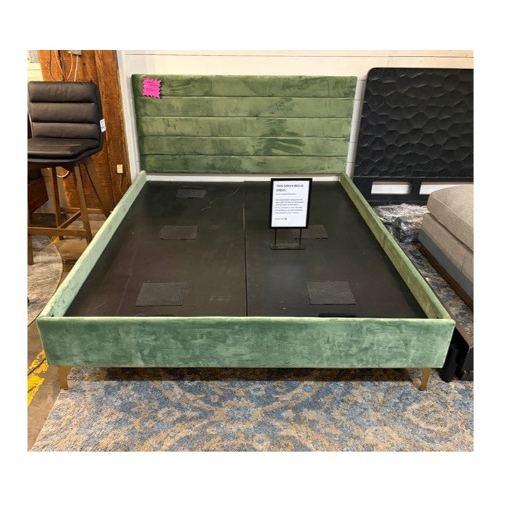 Memoir Velvet Queen Bed Frame: Available at City Home PDX Outlet