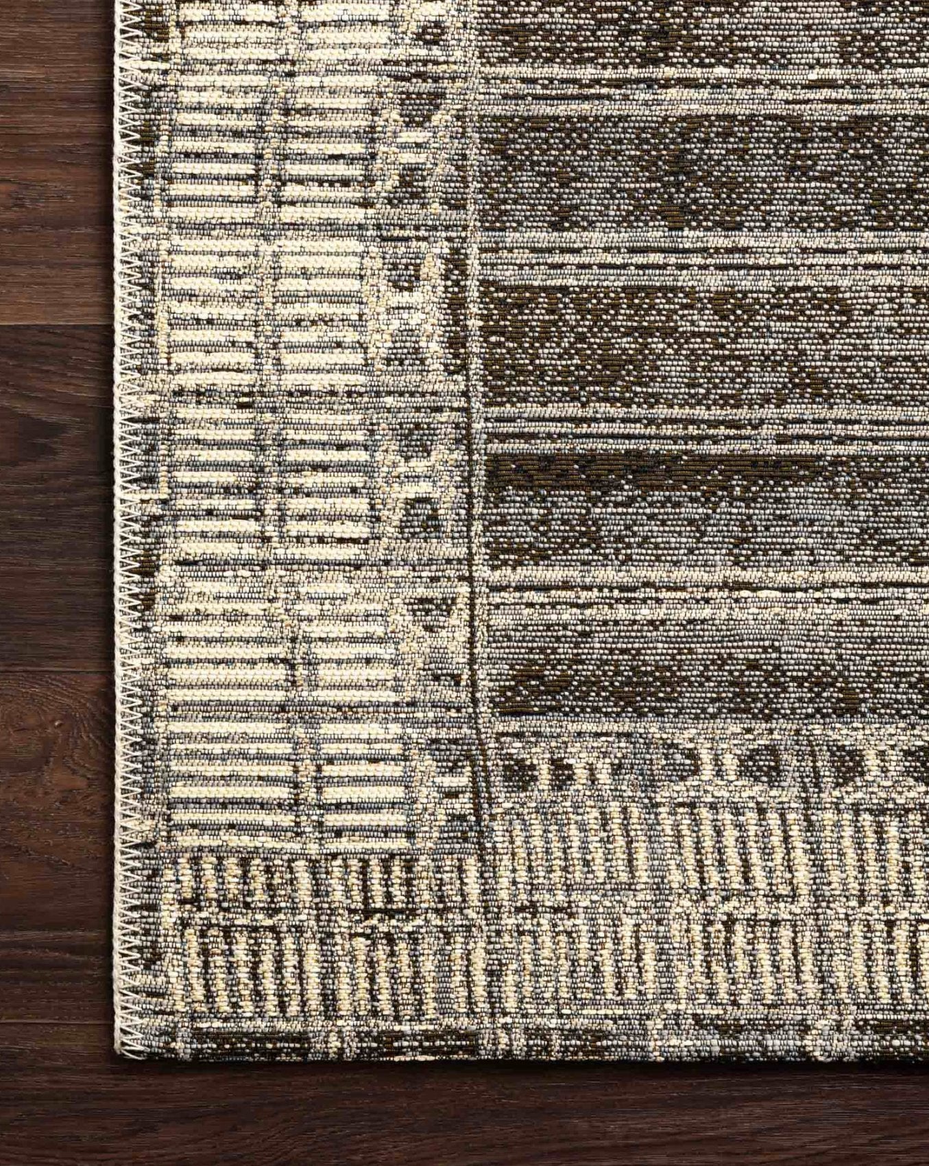 Mika Rug in Charcoal/Ivory: Product View