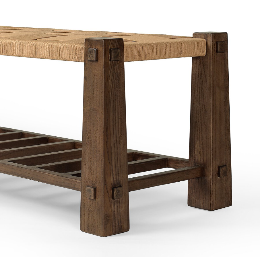 Malin Accent Bench: Block-Style Product Legs View