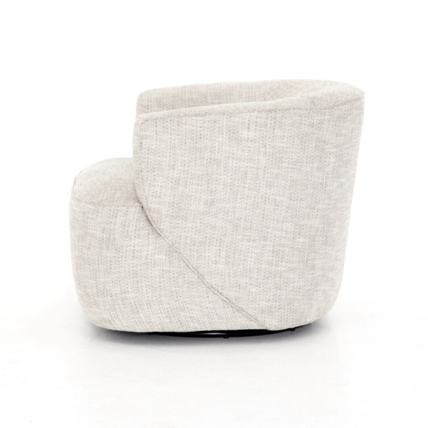 Mila Swivel Chair in Brazos Dove: Product Side View