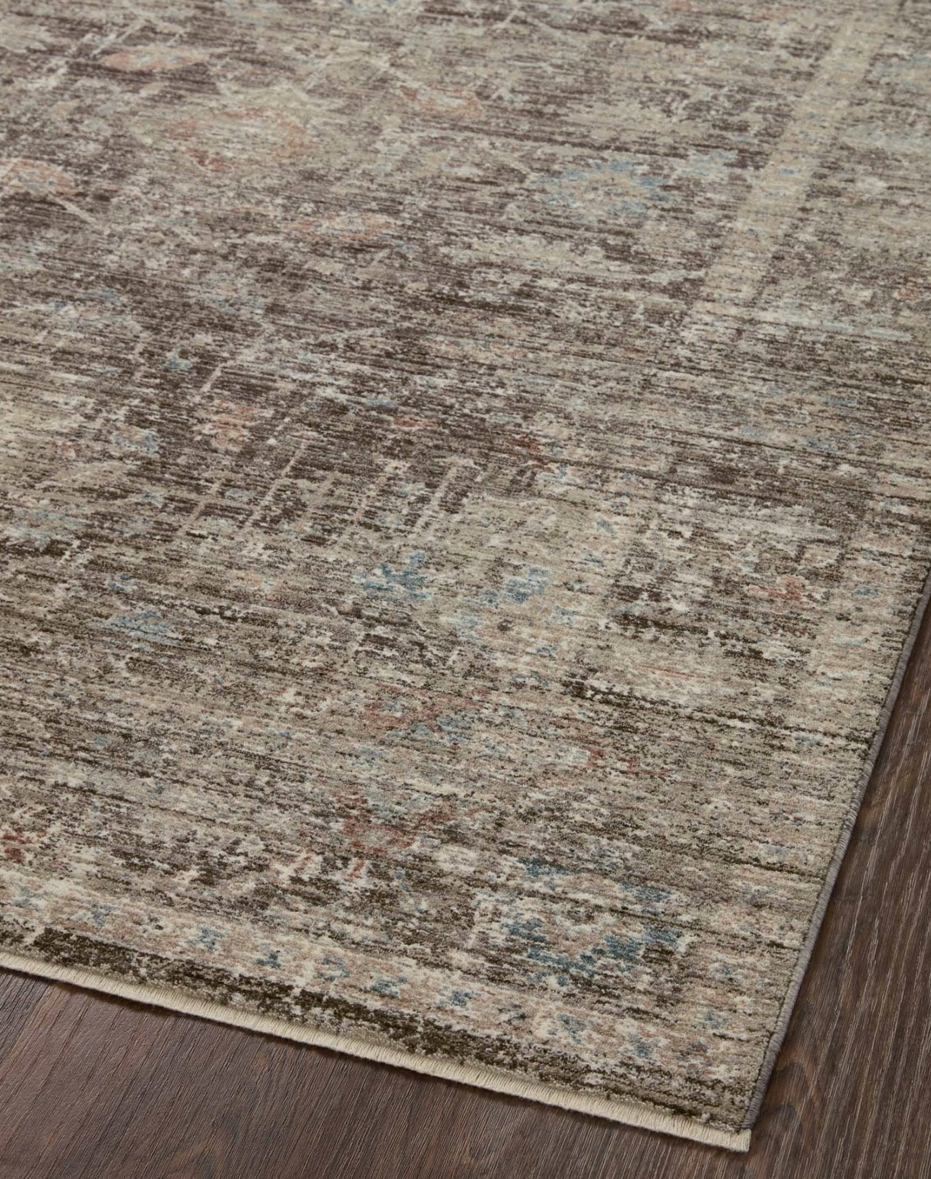 Magnolia Home by Joanna Gaines × Loloi Millie Rug in Charcoal/Dove: Product Corner View