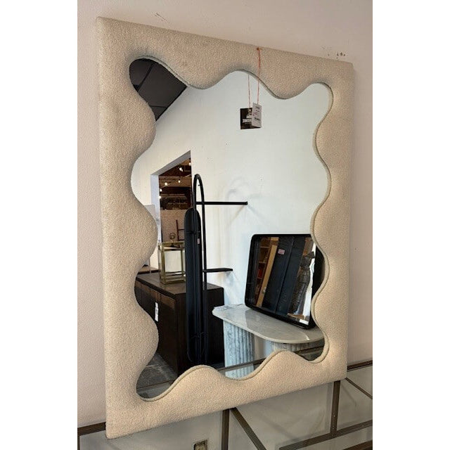 Modern Fabric Framed Mirror: Available at City Home PDX Outlet