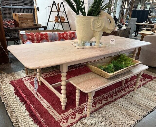 Modern Wood Bench: Available at City Home PDX Outlet