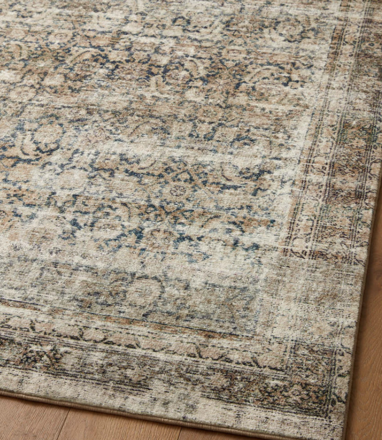 Amber Lewis X Loloi Morgan Rug in Navy/Sand: Up-Close Product View
