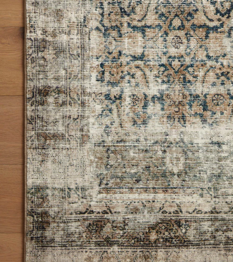 Amber Lewis X Loloi Morgan Rug in Navy/Sand: Product Pattern View