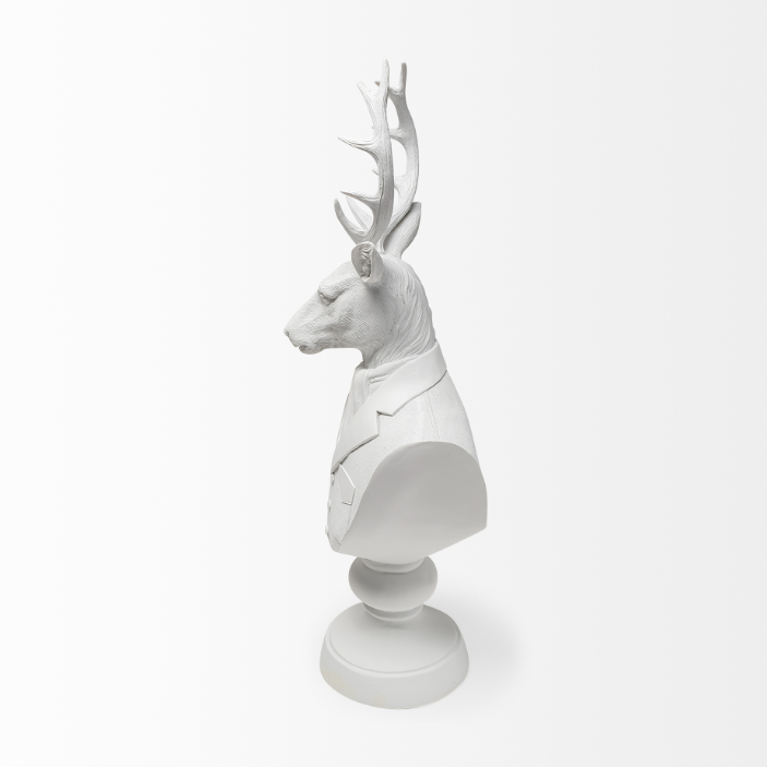 Mozart Statue-White: Product Side View
