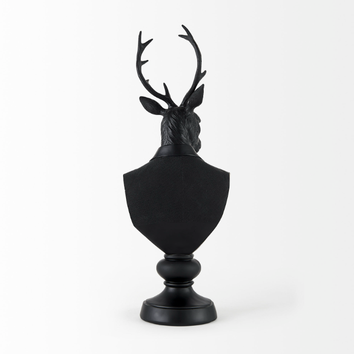 Mozart Statue-Black: Product Back View