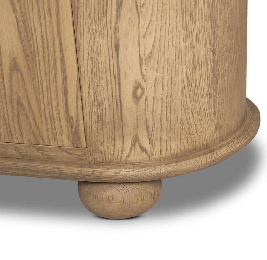 Amber Lewis X Four Hands Makai Sideboard-Light Wash Oak: Product Legs View