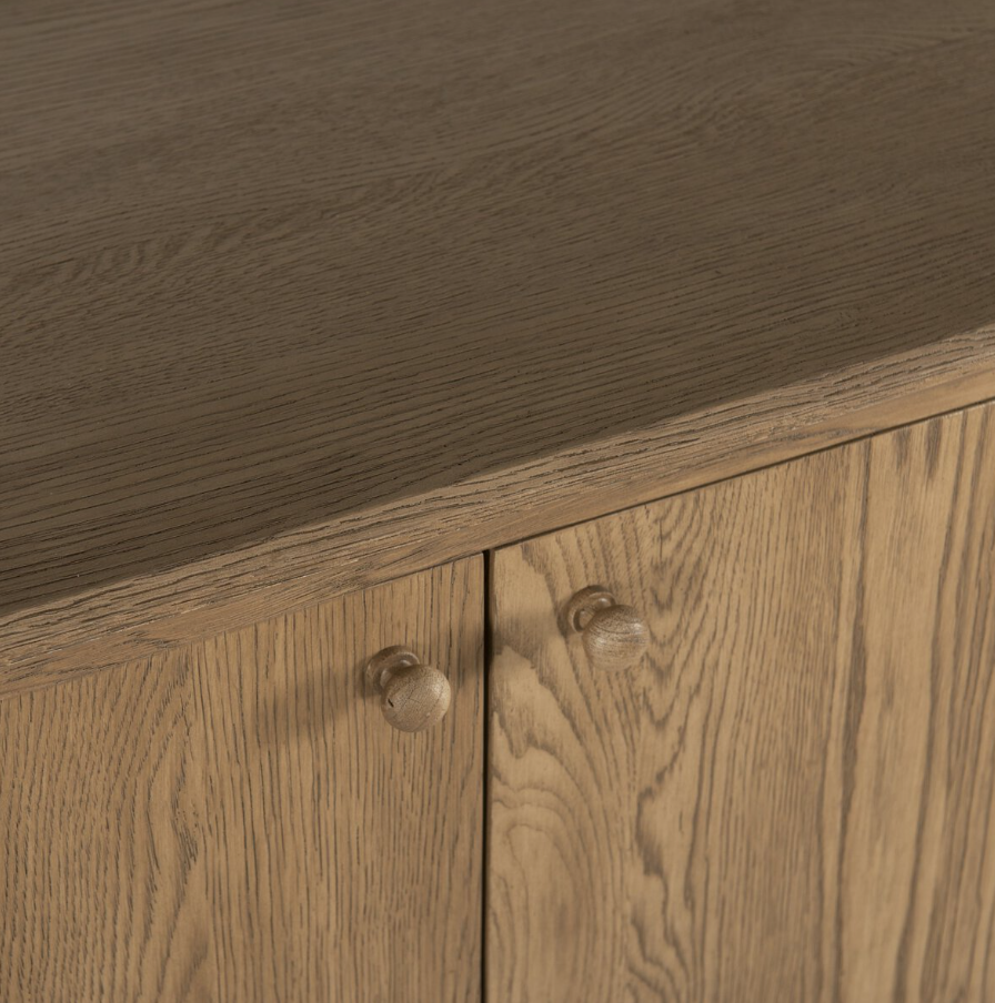 Amber Lewis X Four Hands Makai Sideboard-Light Wash Oak: Product Hardware View