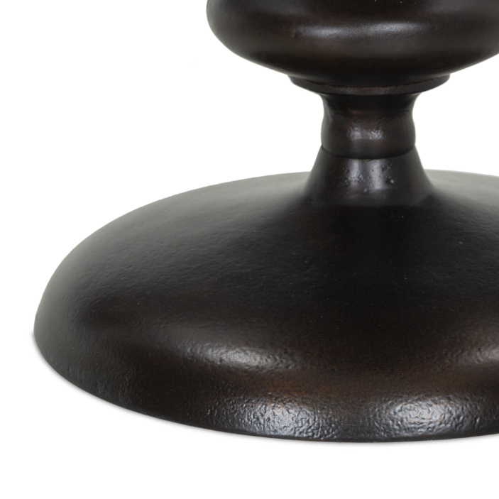 Marlow Matchstick Pedestal Table-Antique Rust: Product Base View